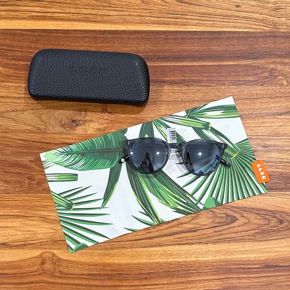 NWT! Garrett Leight Milwood 46 Matte Indigo Tortoiseshell Sunglasses main image 7